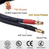 12 AWG HD Premium Soft Touch HiFi Speaker Cable (2 Pack, 3 Feet), 12 Gauge Banana Speaker Wire with Banana Plugs for Bi-Wire Bi-Amp HiFi Surround ...