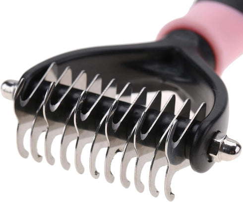 GLOGLOW Pet Grooming Brush, Pet Grooming Shedding Brush Tool Comb Dematting Rakes Fur Knot Cutter Remove Rake Dog Cat Long Short Hair()...