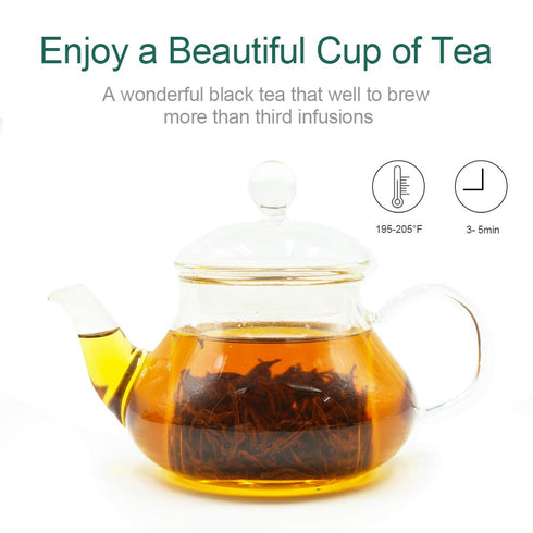 FullChea - Chinese Tea Golden Monkey - Fujian Black Tea Loose Leaf - Golden Tea Chinese - Pleasant Taste with Malt and Chocolate - 4oz / 113g...