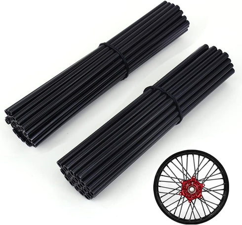 JFG RACING Bike Spoke Covers,Universal 72Pcs Dirt Bike Spoke Skins Wheel Wraps for 8"-21" Rims for Dirt Pit Bike Motorcycle Bicycle Wheelchair Dec...