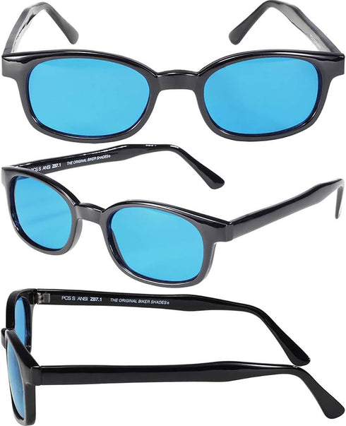 Pacific Coast Sunglasses X-KD's Black Frame/Turquoise Lens (1129) Rectangular Sunglasses, Adult...