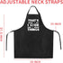 Rosoz Funny BBQ Black Chef Aprons for Men, I Cook and I Know Things Adjustable Kitchen Cooking Aprons with Pocket Waterproof Oil Proof Father’s Da...