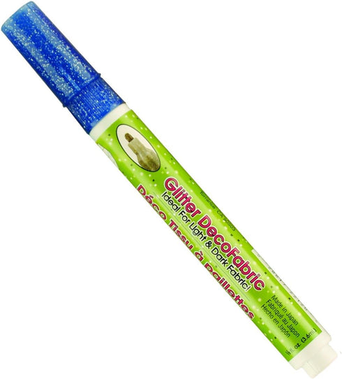 Uchida 222-C-G3 Marvy Deco Fabric Fine Point Tip Glitter Fabric Marker, Blue...
