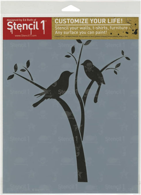 Birds On Branches Durable Quality Reusable Stencils for Painting - Create Stencil Crafts and Decor - Decor on Walls Fabric & Furniture Recyclable ...