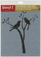 Birds On Branches Durable Quality Reusable Stencils for Painting - Create Stencil Crafts and Decor - Decor on Walls Fabric & Furniture Recyclable ...
