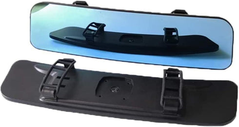 Rear View Mirror,Anti-Glare Mirror Universal Car Interior Rearview Mirror with Tie,Car Mirror for Refit (11.8", Blue)...