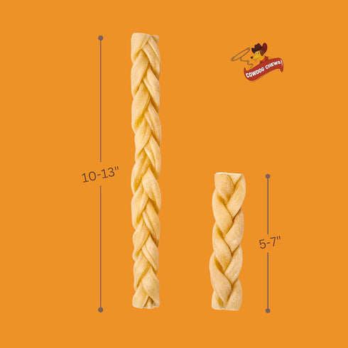 Collagen Braided Sticks 5-7" (3 Pack) - Odor-Free, All Natural Collagen Dog Chews for Healthy Joints, Skin & Coat. Best Rawhide and Bully Stick Al...