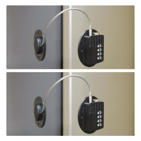 Baby Proofing Refrigerator Lock Combination, Easy Install No Tool Need or Drill Cabinet Drawer Lock with Strong Sticky Adhesive Pad, No Key Needed...
