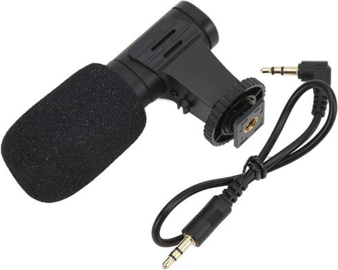 Camera Microphone, Universal 3.5mm Mobile Phone Camera Mini Microphone,Camcorder Camera Video Mic,for Live Conference Video Vlog...