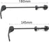 Road Mountain Bicycle MTB Wheel Hub Front and Rear Skewers Quick Release Skewer Clip Bolt Lever Axle QR 145/180 mm, a Pair...
