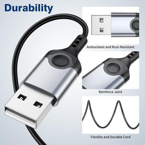 USB Headphones with Microphone for PC USB A Earbuds for PS5 Computer 2.3M Cord Magnetic in-Ear Headset Audio Control Mute Function for Laptop Desk...