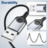 USB Headphones with Microphone for PC USB A Earbuds for PS5 Computer 2.3M Cord Magnetic in-Ear Headset Audio Control Mute Function for Laptop Desk...