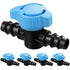 5 Pack 1/2 Inch Drip Irrigation Valve: 1/2 in. in-Line Shut Off Valves for 1/2 Inch Drip Irrigation Tubing (.570-.620" ID) Barbed Cut Off Switch V...
