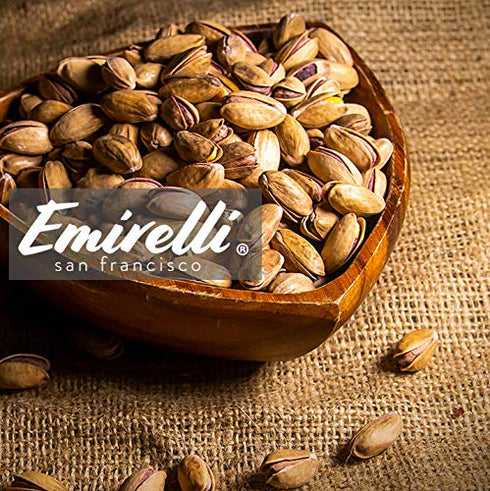 Emirelli Turkish Antep Pistachios in Shell, Roasted and Salted Intense Nuts, Non GMO Gluten Free Natural Vegan Healthy Snacks, Shelled Pistachios ...