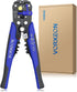 Self Adjusting Wire Stripper 3-in-1 Wire Stripper/Cutter/Crimper 12 Inches Suitable for 10 AWG to 24 AWG wire, 0.2 to 6mm², For Computer, Applianc...