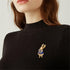 Rhinestone Bow Rabbit Brooch Pin for Women Girls Men Gold Plated Fashion Cute Crystal Bow Enamel Cartoon Bunny Gentleman Brooches Lapel Pins Lucky...