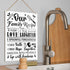 UDNADKEX Funny Kitchen Wall Hanging Sign Decor, Our Family Recipe, Home Kitchen Dining Room Wooden Sign Decor Kitchen Wall Decoration, Kitchen Gif...