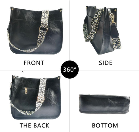 Crossbody Bags for Women Vegan Leather Hobo Purses Shoulder Handbags for with Wide Adjustable Strap Wallet...