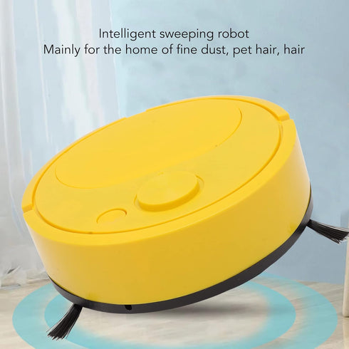 Fdit Robot Vacuum Cleaner, Mini Automatic Avoidance USB Charging Smart Sweeping Robot for Wooden Flooring for Carpet (Yellow)...