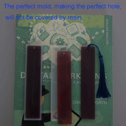 4 Pack DIY Bookmark Resin Mold, Bookmark Silicone Molds, Jewelry DIY Craft Transparent Mold...