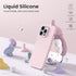 ORNARTO Compatible with iPhone 14 Pro Max Case 6.7, Slim Liquid Silicone 3 Layers Full Covered Soft Gel Rubber Phone Case Protective Cover with Mi...