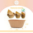 qiqee 600 Count Mini Cupcake Liners Natural Muffin Liners Food Grade Brown Baking Cups Paper No Smells?Small Size?...
