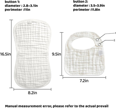 6 Pack Muslin Bibs Baby Bandana Drool Bibs & 3 Pack Muslin Burp Cloths for Drooling and Teething for Unisex Baby Boy Girl Baby Drooling Bibs...
