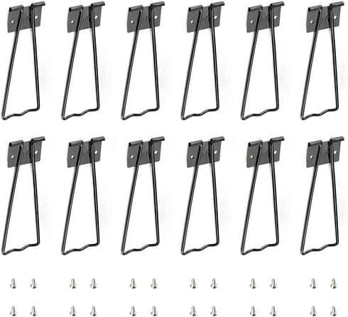 12Pcs Black Easel Back 111mm/4.37"Length Iron Picture Frame Easel Back, Metal Photo Easel Back with Screws for Photo Picture Decorative Frame (Bla...
