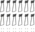 12Pcs Black Easel Back 111mm/4.37"Length Iron Picture Frame Easel Back, Metal Photo Easel Back with Screws for Photo Picture Decorative Frame (Bla...