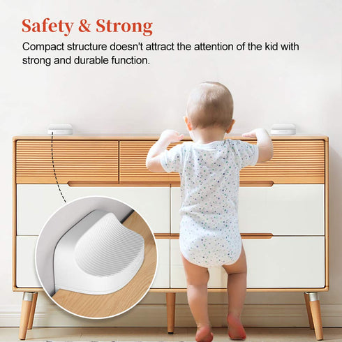 EUDEMON Baby Safety Anti-Tip Furniture Anchor Straps, Furniture Anti-Tip Wall Holder for Children&Pets, Childproof Anti-tip Furniture Wall Anchors...