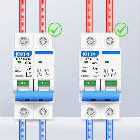 JOTTA DC Miniature Circuit Breaker,2 Poles 1000V for Solar PV System,Din Rail Installation (2 PCS 20A)...
