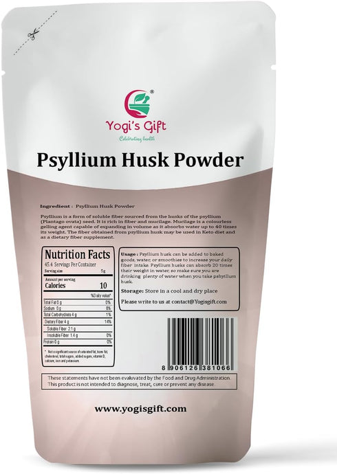 Psyllium Husk Powder 8 oz | 98% Purity | Daily Fiber for Baking, Smoothies, Cooking, and Beverages | Unflavored, Fine Ground, Non-GMO | Keto Frien...