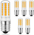 E17 led Microwave Bulb Warm White 3000K, No Dimmable 20W 30W 35W Halogen 120V Microwave Appliance Equivalent Replacement Refrigerator Bulbs 6 Pack...