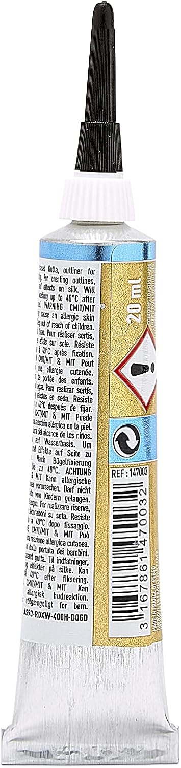 Pebeo Setasilk Silk Painting Water Based Gutta 20-Milliliter Tube, Gold, 0.67 Fl Oz (Pack of 1)...