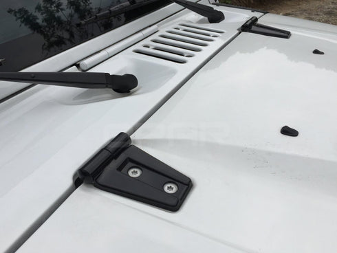 Hooke Road Black Hood Hinge Cover for 2007-2018 Jeep JK Wrangler & Unlimited - Pack of 2...