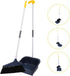 Broom and Dustpan Set Dust Pan and Broom with Long Handle Heavy Duty Broom Dustpan Cleaning Tool for Home Kitchen Room Office Dorm Lobby Floor Blu...