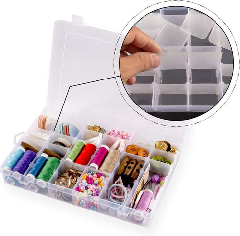 Yinpecly Component Storage Box 130x70x22mm Adjustable Divider 10 Grids Removable Compartment PP Organizer for Jewelry Beads Earring Container Tool...
