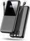Portable Charger Power Bank - 15000mAh Fast Charging Powerbank with Built in USB-C(22.5W) and iOS(20W) Output Cable, LED Display Battery Pack for ...