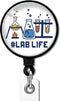 Lab Technician Retractable Badge Reel with Alligator Clip Lab Life ID Card Badge Holder Cute Lab Tech Beaker Badge Funny Badge Reel Gift for Medic...