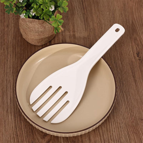 White Jumbo Large Plastic Rice Paddle Spatula Scoop Fork-Like, 10.63" (27 cm) Long, Serving Spoons?Rice and Potato Servers...