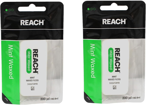 Reach Dental Floss, Waxed, Mint, 200 Yard (Pack of 2)...