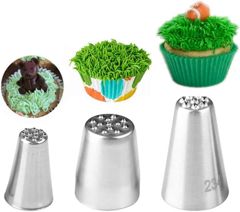 Symphony Wire Tips, Stainless Steel Icing Piping Nozzles For Pastry Fondant Tools (Grass)...