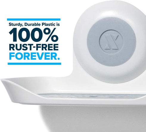 SlipX Solutions Strong Hold Soap Saver, Suction Cup Soap Holder, Must Have Universal Kitchen & Bathroom Shower Accessories, White...