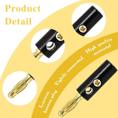 10Pcs Speaker Banana Plugs 4mm Banana Plugs Speaker Banana for Speaker Wire Gold Plated Speaker Wire Banana Plugs Connectors......