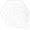 6 Pieces Hexagon Quilting Template with 1/4 Inch Seam Allowance, Hexagon Acrylic Quilting Rulers and Templates for Sewing DIY Manual Crafts Includ...