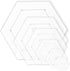 6 Pieces Hexagon Quilting Template with 1/4 Inch Seam Allowance, Hexagon Acrylic Quilting Rulers and Templates for Sewing DIY Manual Crafts Includ...