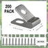 Wire Fence Clips 200 Pcs Fence Wire Clamps Stainless Steel Fencing Mounting Clips with 200 Pcs Stainless Steel Screws for 12-16 Gauge Welded Wire ...