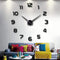 FASHION in THE CITY 3D DIY Mirror Surface Wall Clock Big Size Wall Decorative Clocks Silent Non Ticking Movement Clocks...