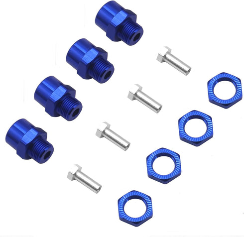 4Pack Share Goo Metal 12mm to 17mm Wheel Hex Drive Hub Adapter Conversion 15mm Offset Extension Compatible with Tamiya Axial RC4WD Traxxas HPI Him...