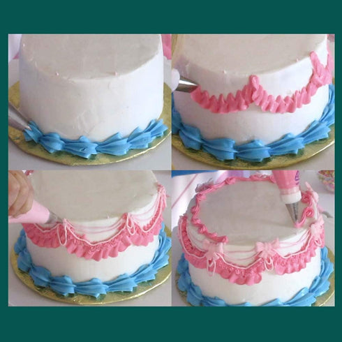 Icing Piping Nozzles Practice Drawings, Cake Pastry Beginner Practice Paper Fondant Decorating Including 23 Popular Patterns Gifts for Women...